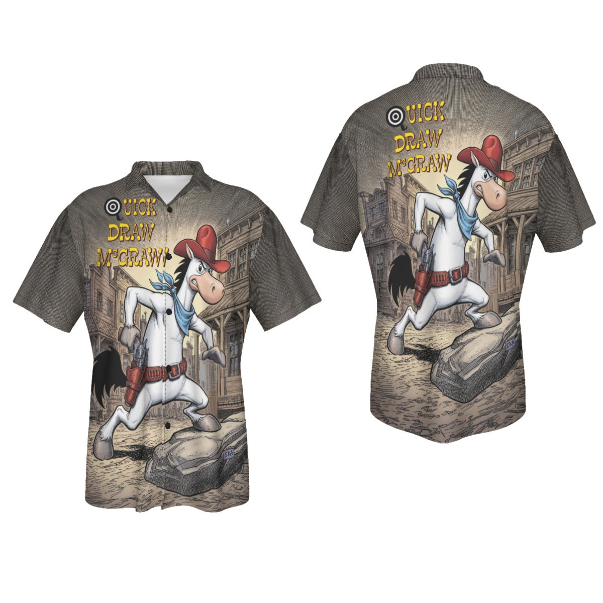 QUICK DRAW MCGRAW TV All Over Print Shirt & Tank Top  - ORIGINAL ART BY EKA