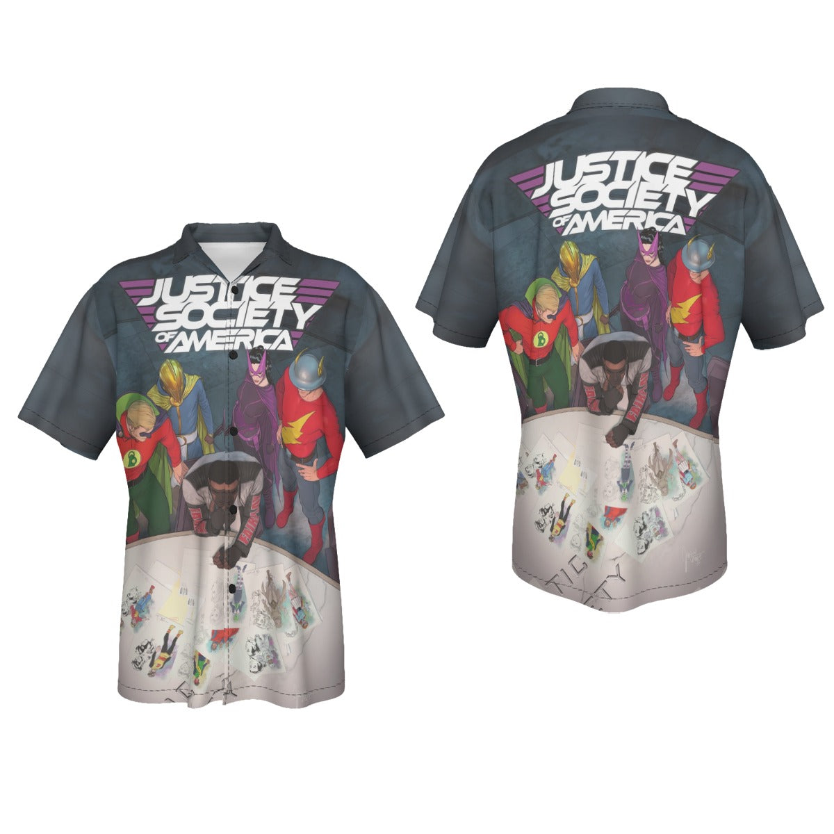 JUSTICE SOCIETY OF AMERICA 3 V6 All Over Print Shirt & Tank Top
