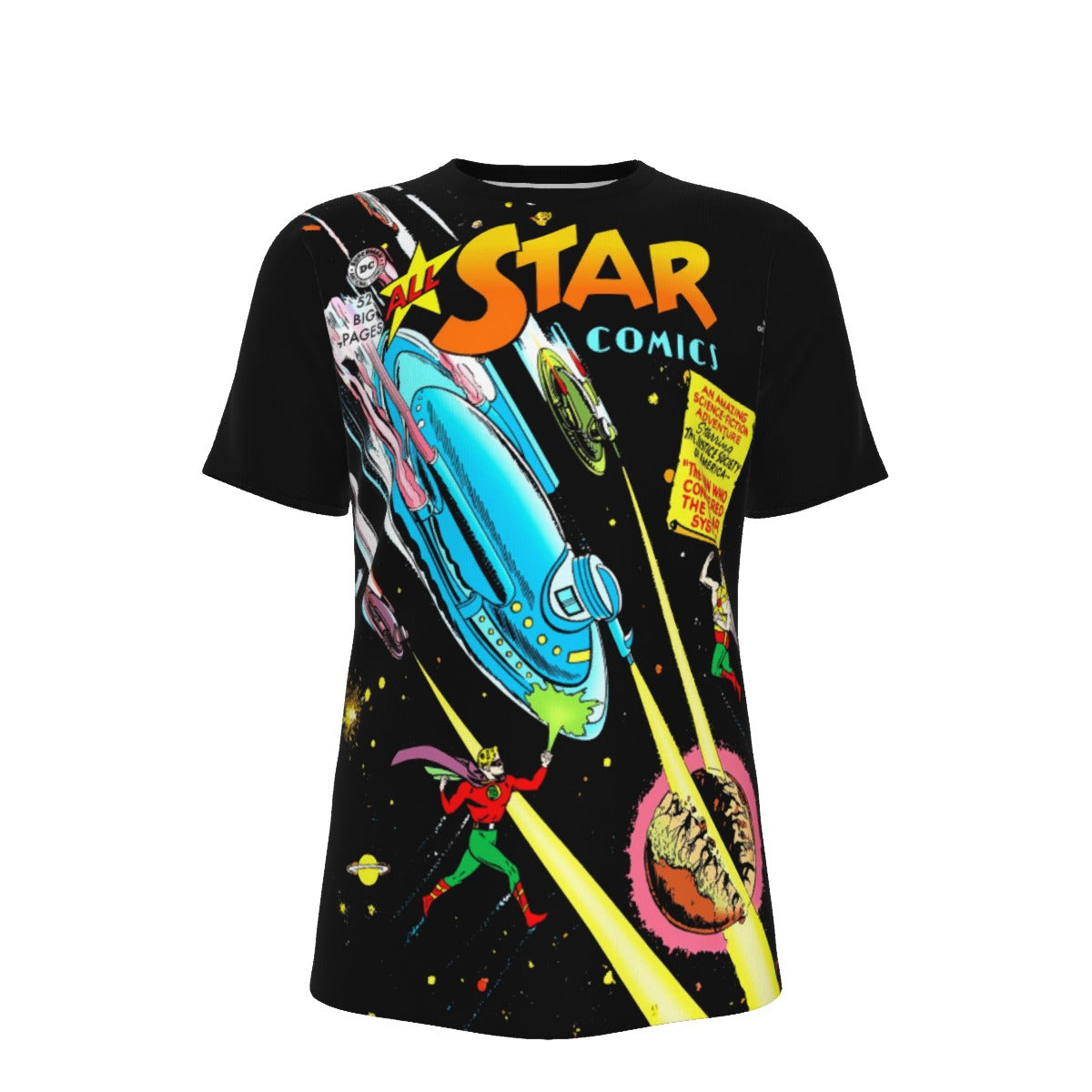 ALL STAR COMICS 55  PIN UP ALL OVER PRINT SHIRT AND TANK TOP- JSA