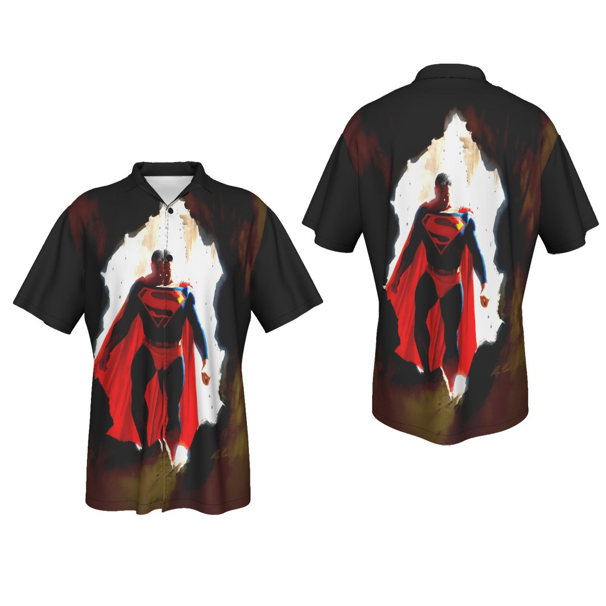 SUPERMAN THRU THE WALL All Over Print Shirt & Tank Top  - ALEX ROSS ART