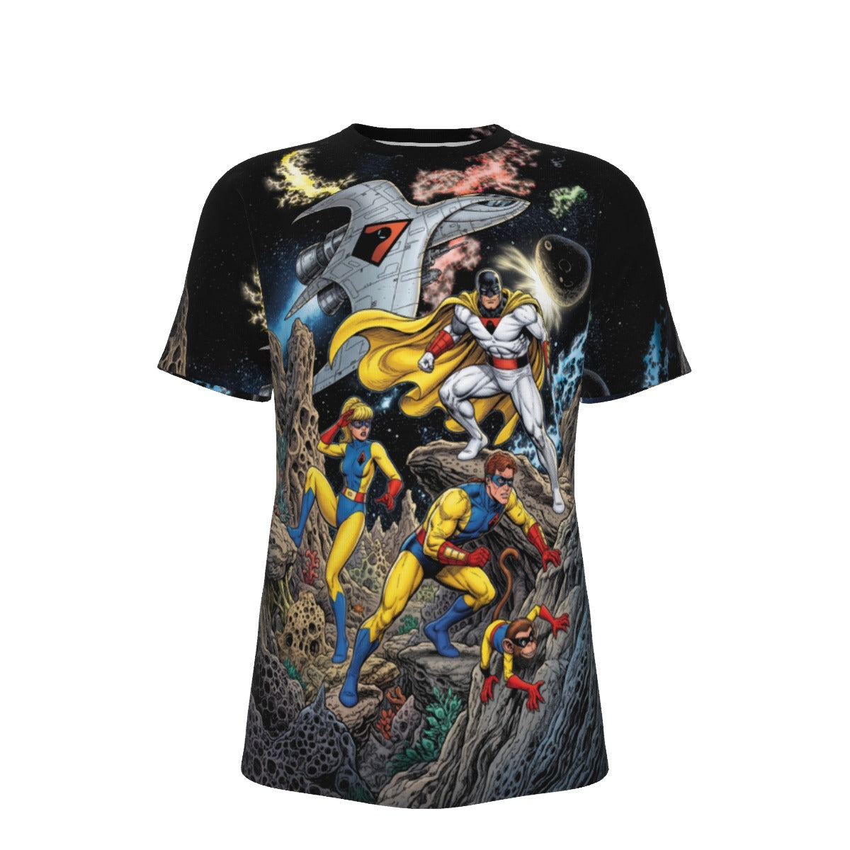 SPACE GHOST GO All Over Print Shirt & Tank Top - ORIGINAL ART BY EKA