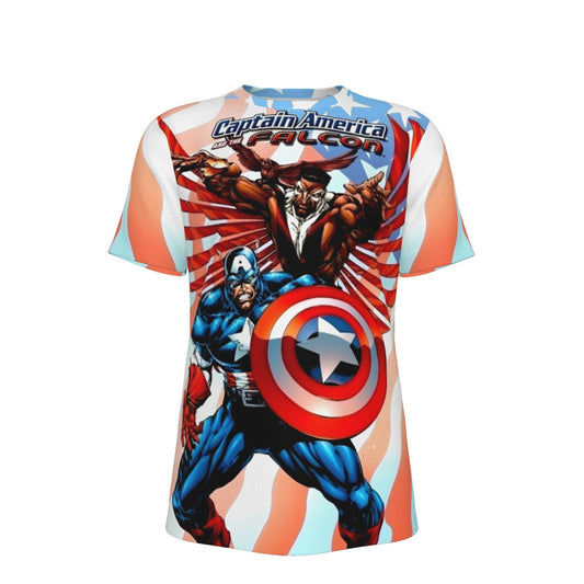 CAPTAIN AMERICA FALCON COLLECTION 2 ALL OVER PRINT SHIRT AND TANK TOP