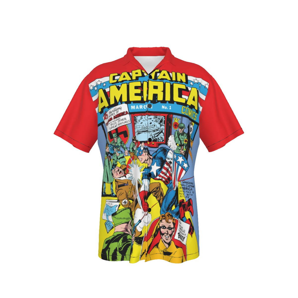 CAPTAIN AMERICA COMICS 1 READY OVER PRINT SHIRT AND TANK TOP