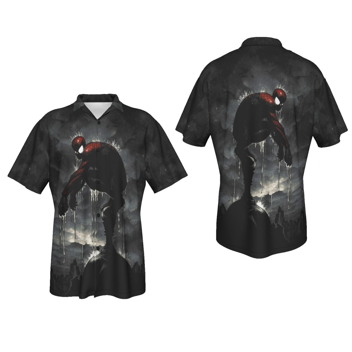 SPIDERMAN BROODING All Over Print Shirt & Tank Top- ORIGINAL ART BY EKA