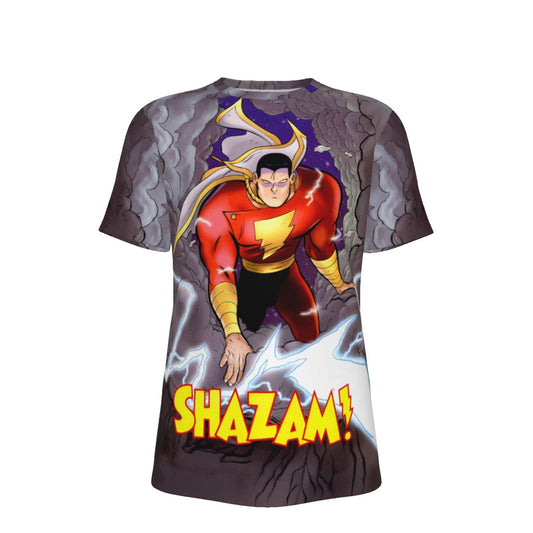 SHAZAM PIN UP ALL OVER PRINT SHIRT AND TANK TOP- KEVIN SMITH ART