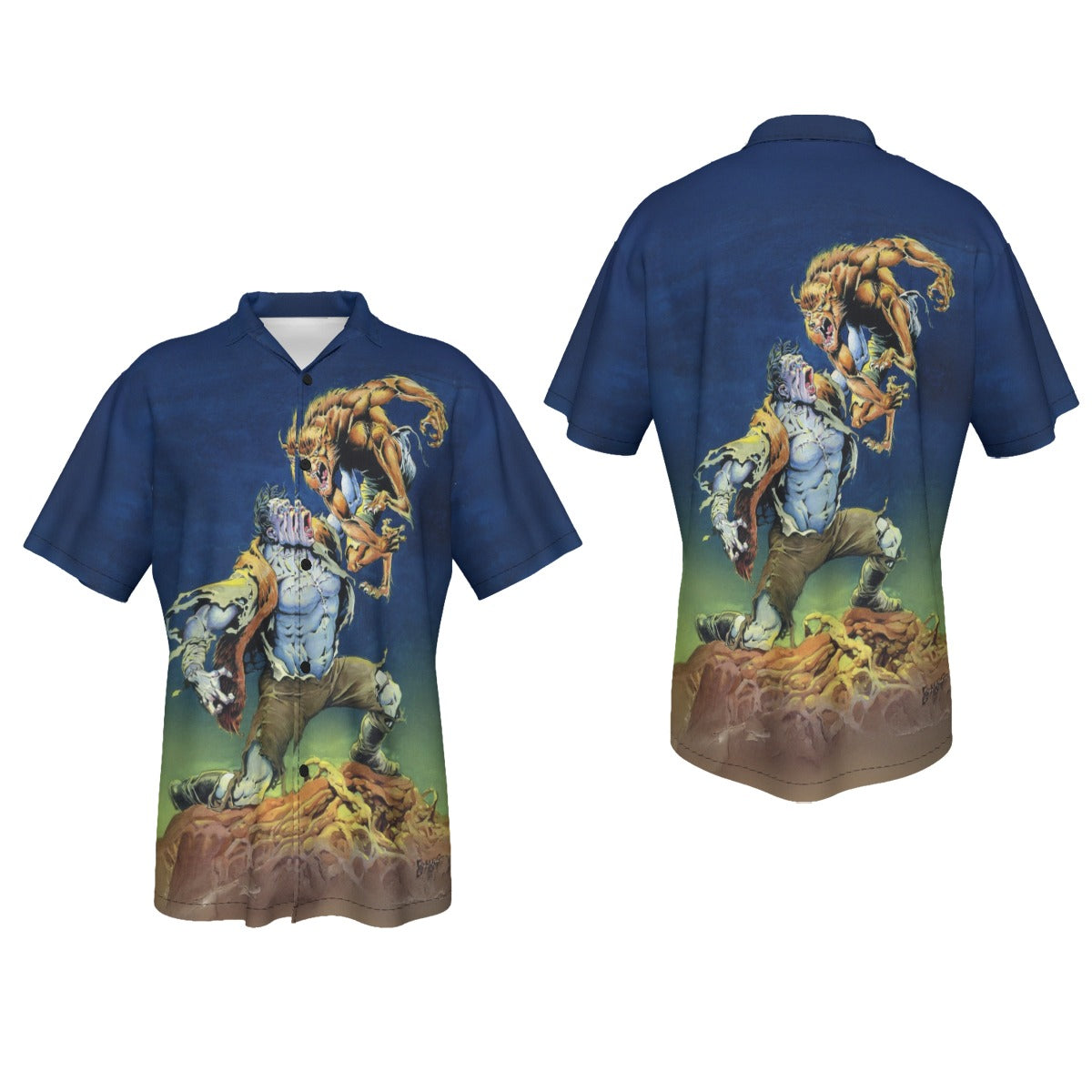 FRANKENSTEIN VS WEREWOLF All Over Print Shirt & Tank Top  - PLOOG ART