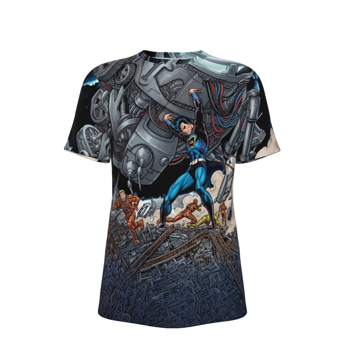 CAPTAIN ACTION GO All Over Print Shirt & Tank Top - ORIGINAL ART BY EKA