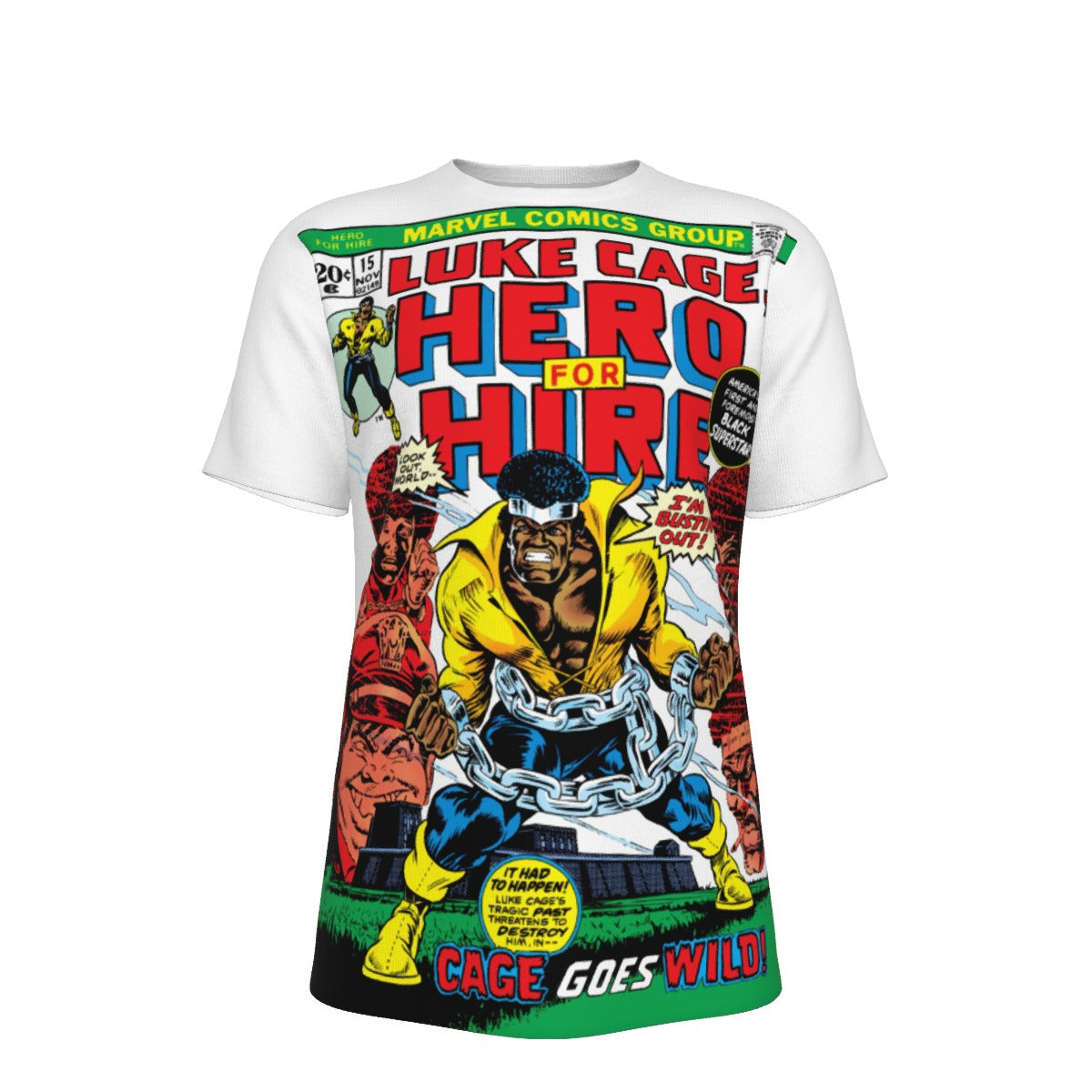 LUKE CAGE POWERMAN 9  Over Print Shirt & Tank Top