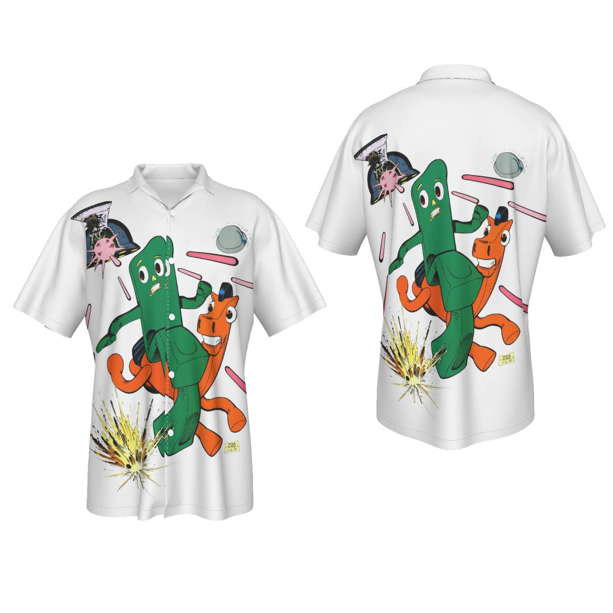 GUMBY AND POKEY SUMMER FUN All Over Print Shirt & Tank Top - ARTHUR ADAMS ART