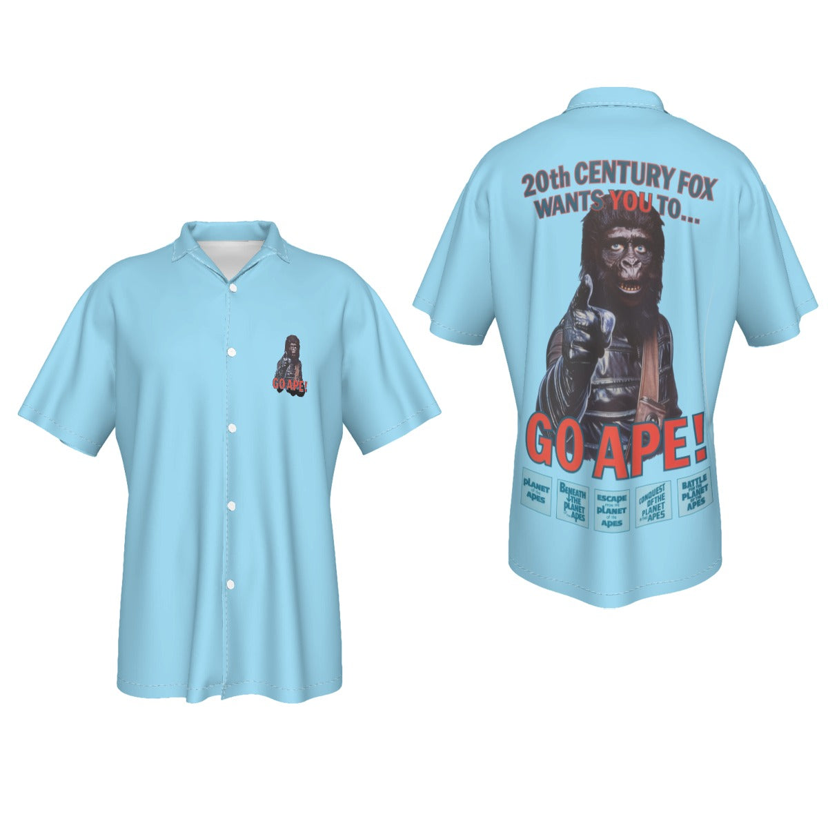GO APE All Over Print Shirt & Tank Top -PLANET OF THE APES MOVIE POSTER
