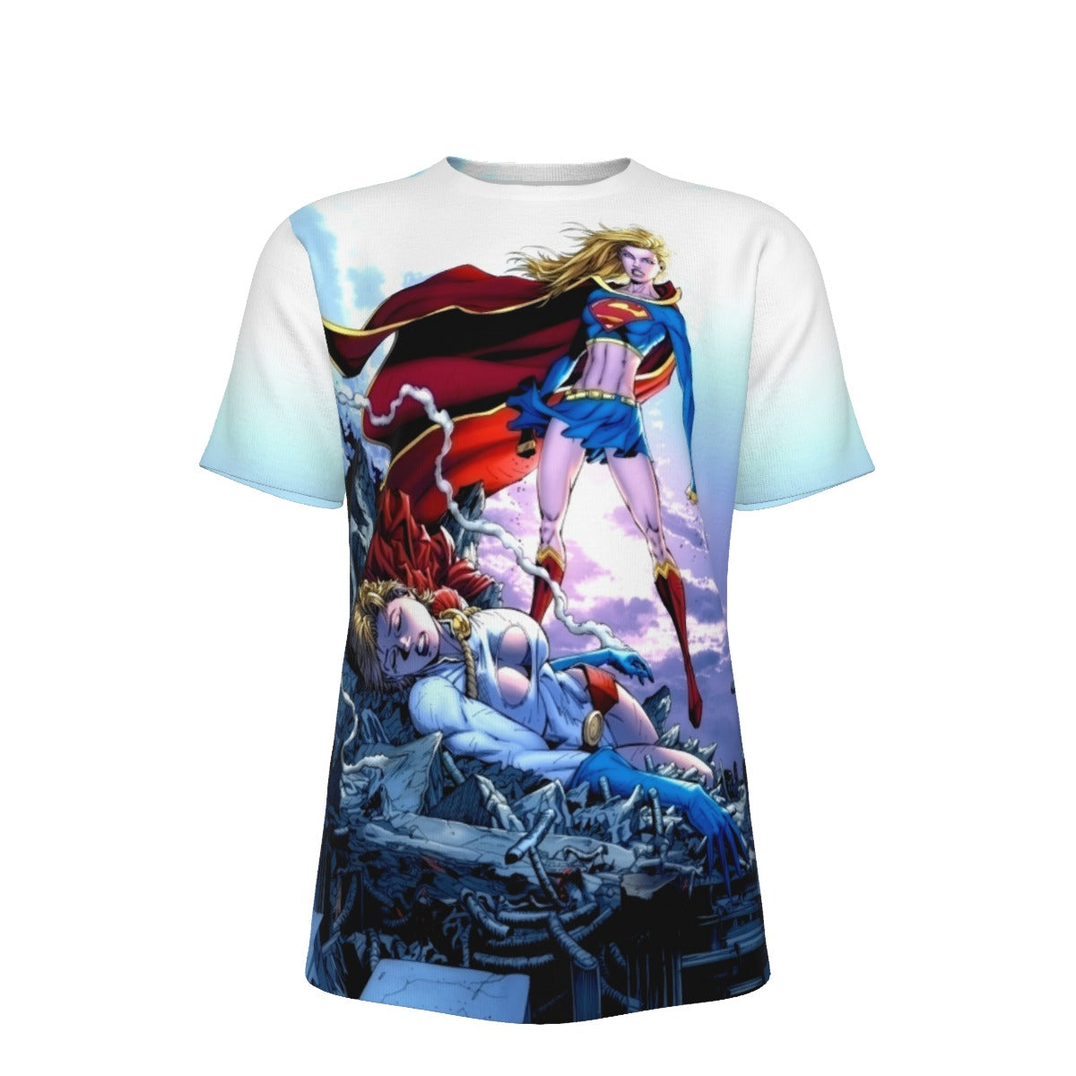SUPERGIRL VS POWERGIRL All Over Print Shirt & Tank Top