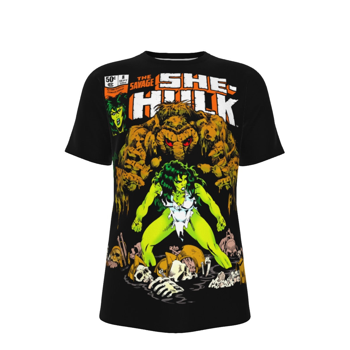 SAVAGE SHE-HULK 78 OVER PRINT SHIRT AND TANK TOP- MICHAEL GOLDEN ART