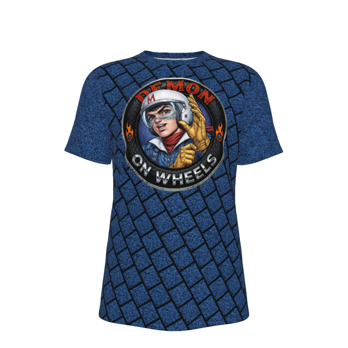 DEMON ON WHEELS All Over Print Shirt & Tank Top - SPEED RACER ORIGINAL ART BY EKA