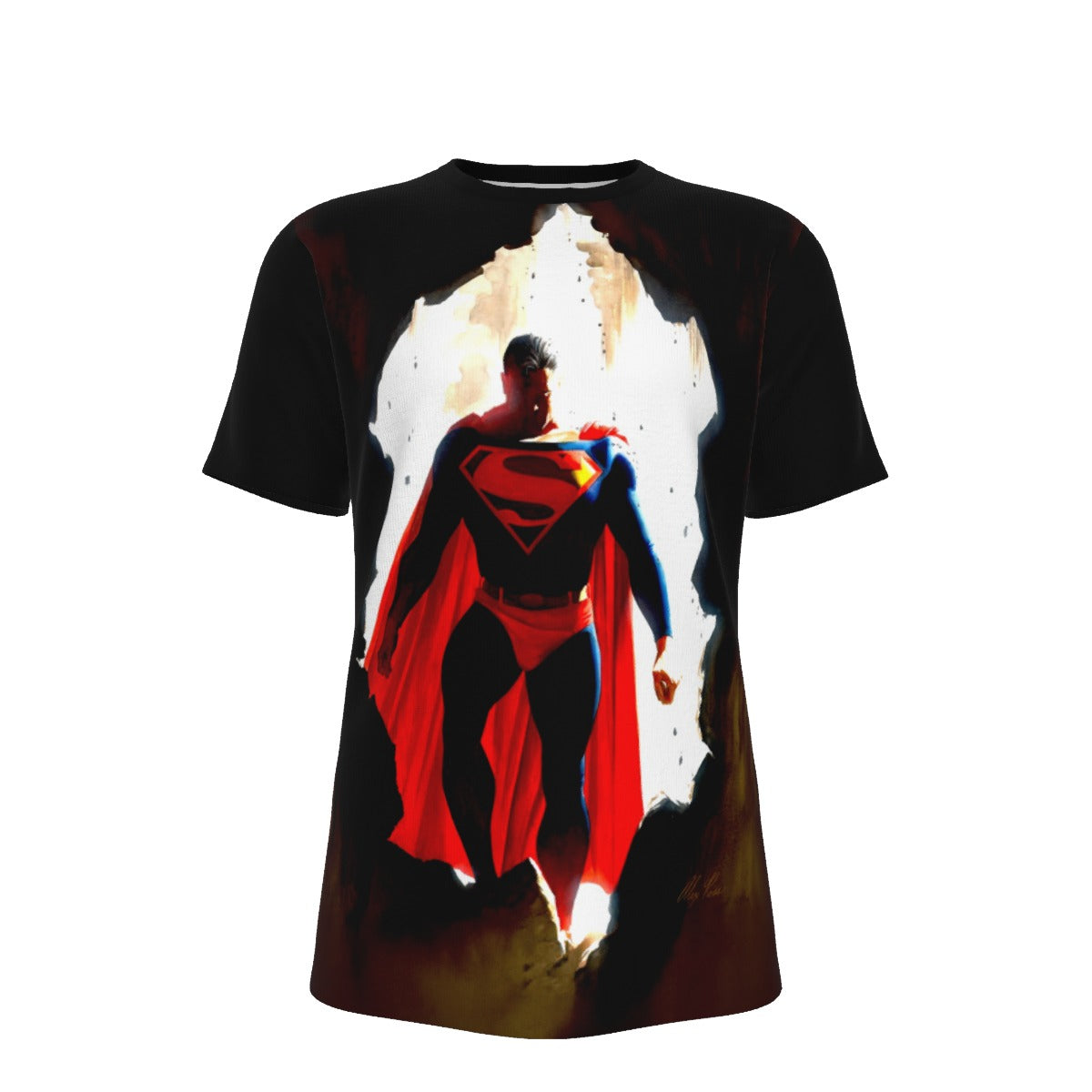 SUPERMAN THRU THE WALL All Over Print Shirt & Tank Top  - ALEX ROSS ART