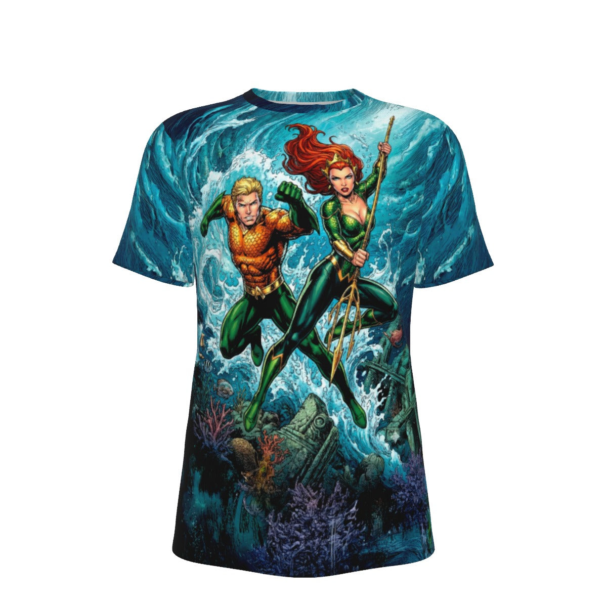 AQUAMAN MERA GO All Over Print Shirt & Tank Top - ORIGINAL ART