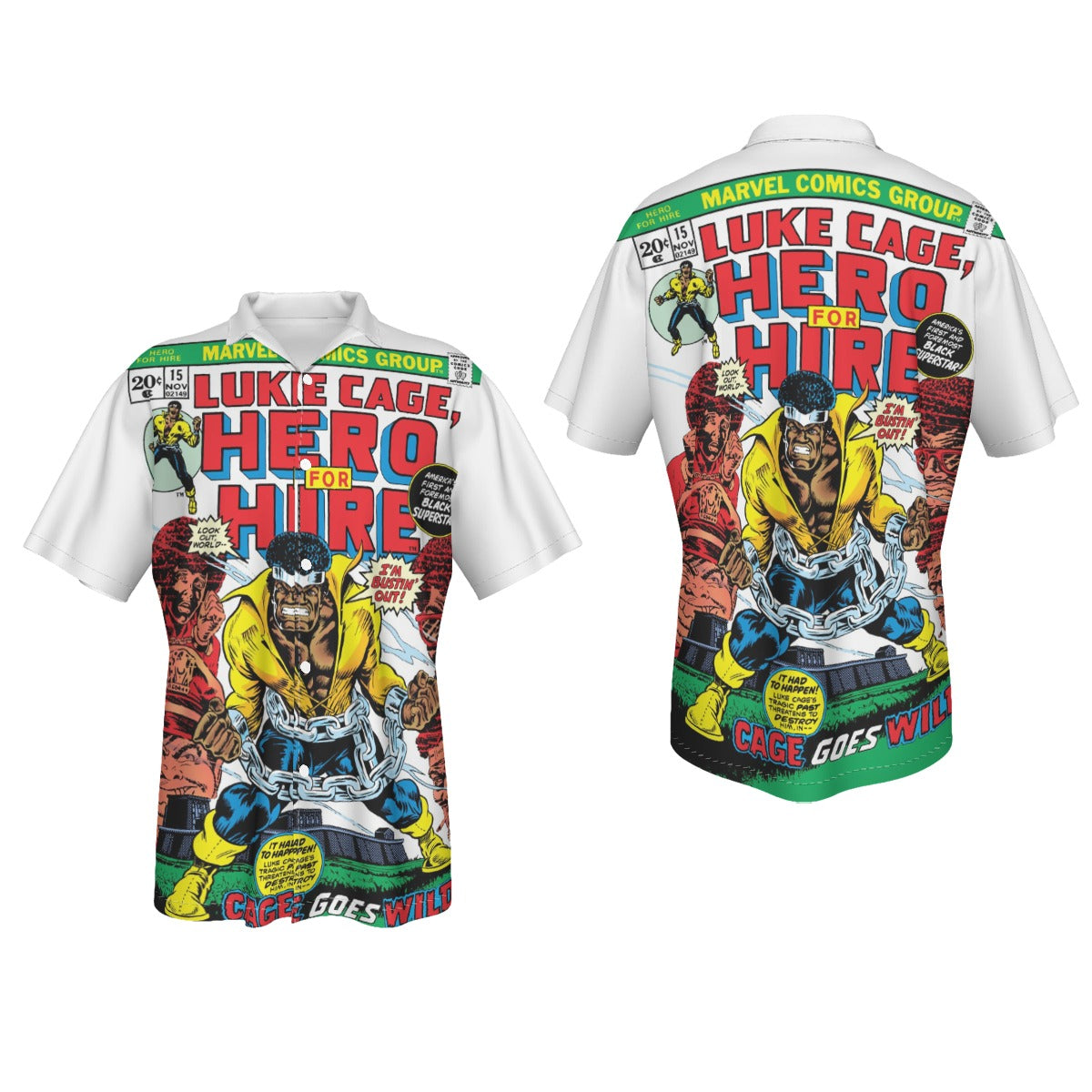 LUKE CAGE POWERMAN 9  Over Print Shirt & Tank Top