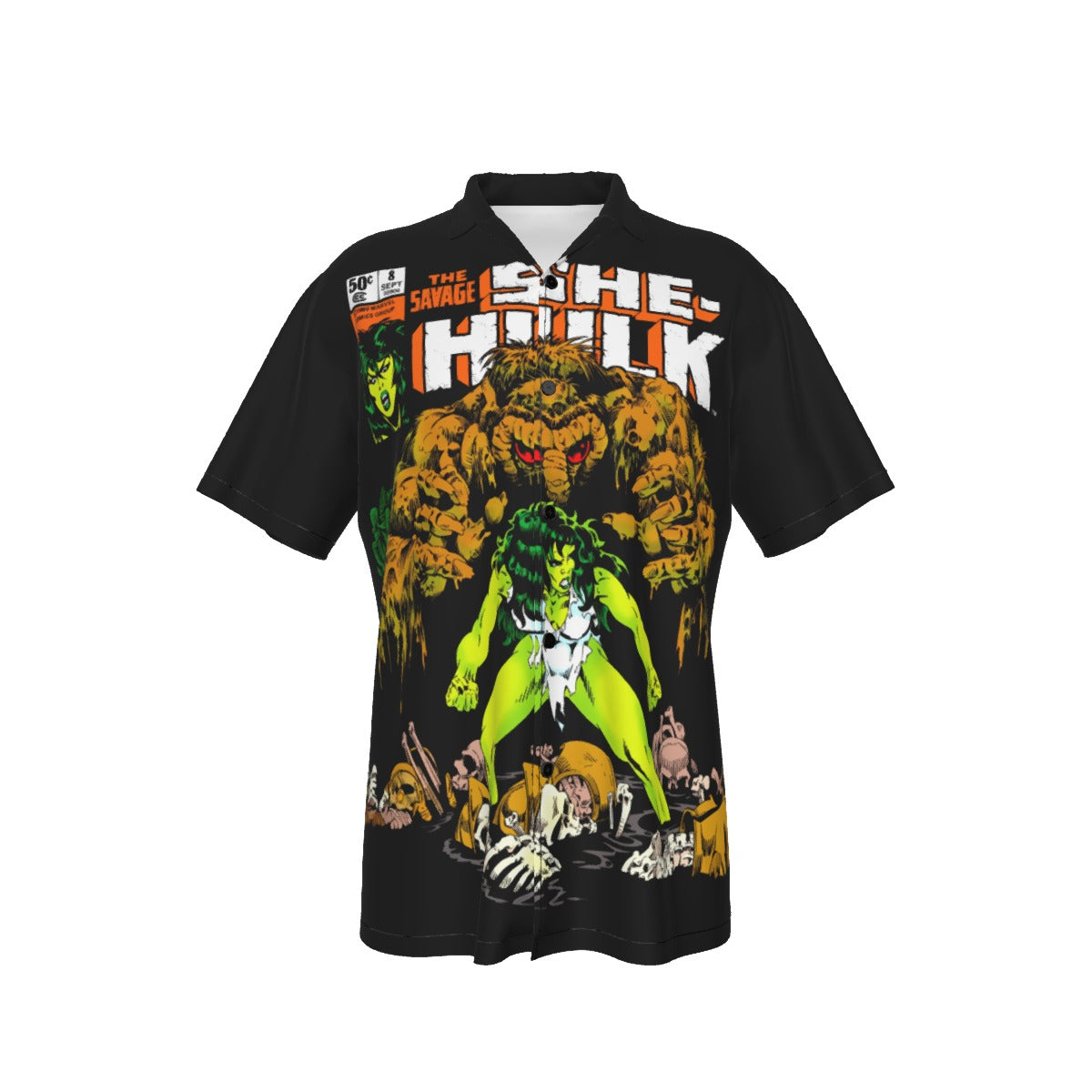 SAVAGE SHE-HULK 78 OVER PRINT SHIRT AND TANK TOP- MICHAEL GOLDEN ART