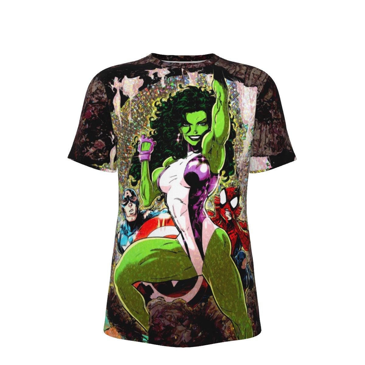 SHE-HULK 1 V2 OVER PRINT SHIRT AND TANK TOP- ELECTRO - KAARE ANDREWS VARIANT