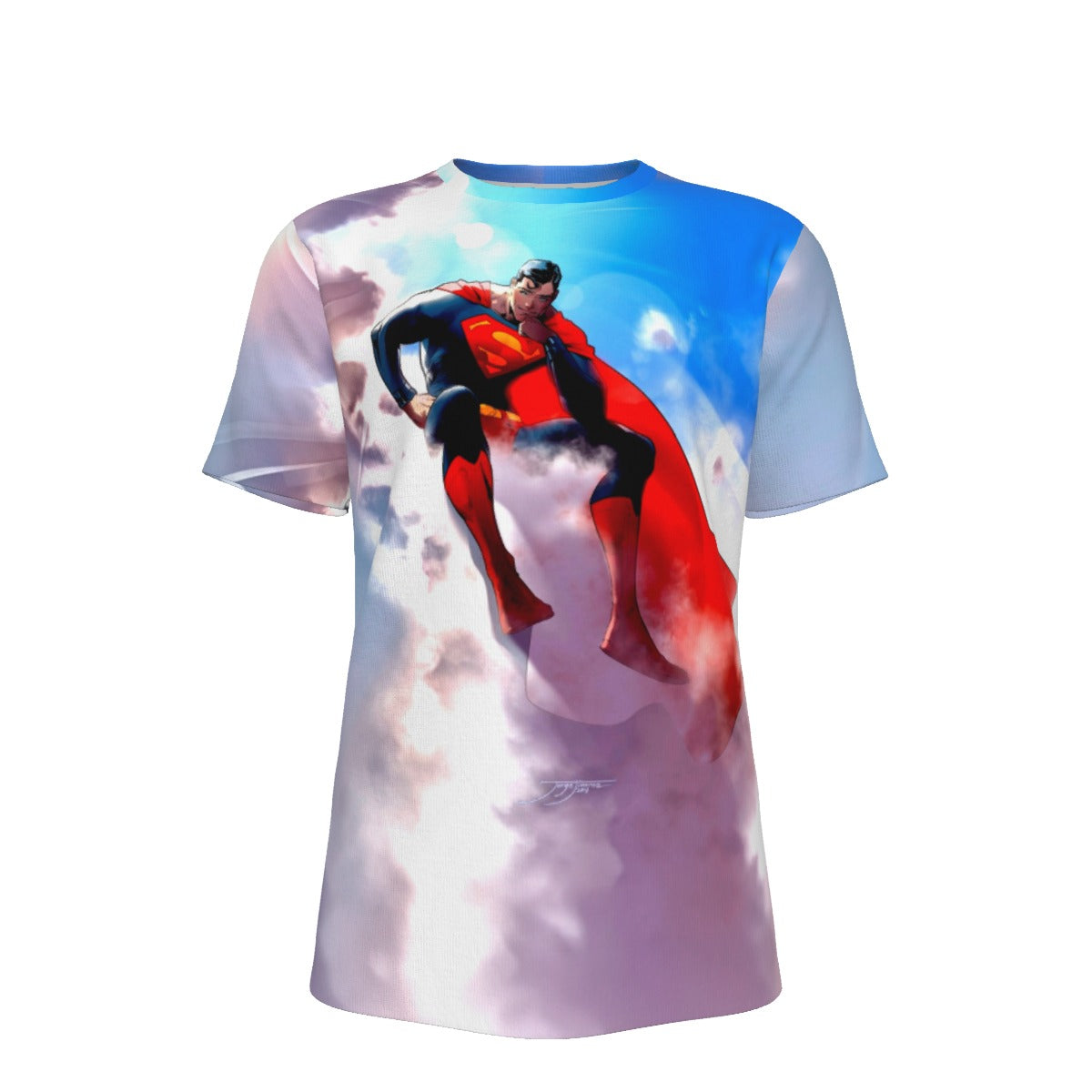 SUPERMAN IN THE CLOUDS All Over Print Shirt & Tank Top  - JORGE JIMENEZ ART