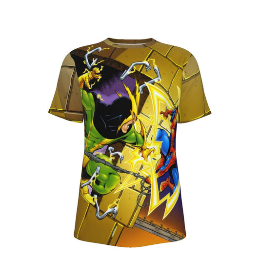 ELECTRO VS SPIDERMAN PIN UP OVER PRINT SHIRT AND TANK TOP