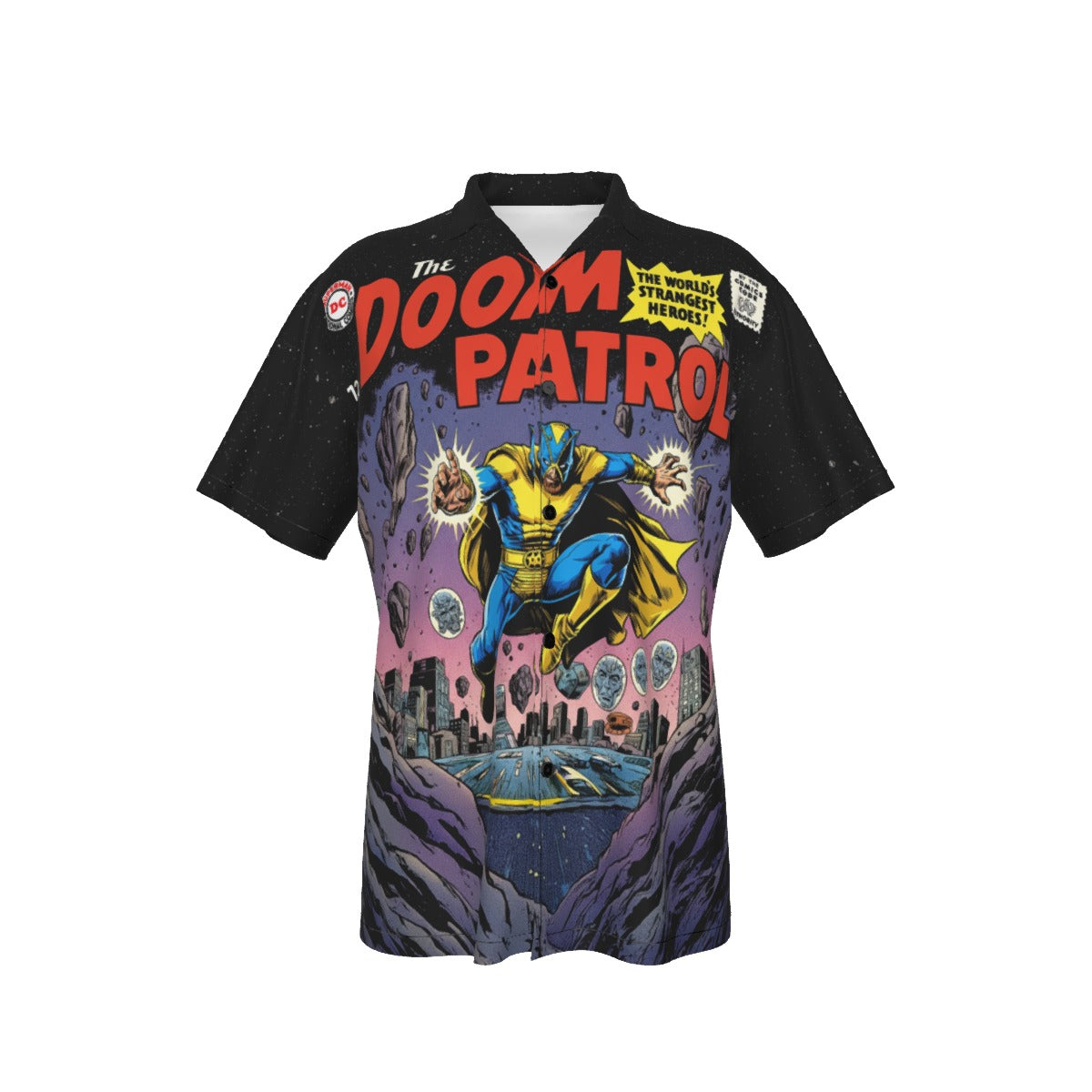MENTO READY DOOM PATROL 91.5 COVER MOCK UP READY OVER PRINT SHIRT AND TANK TOP