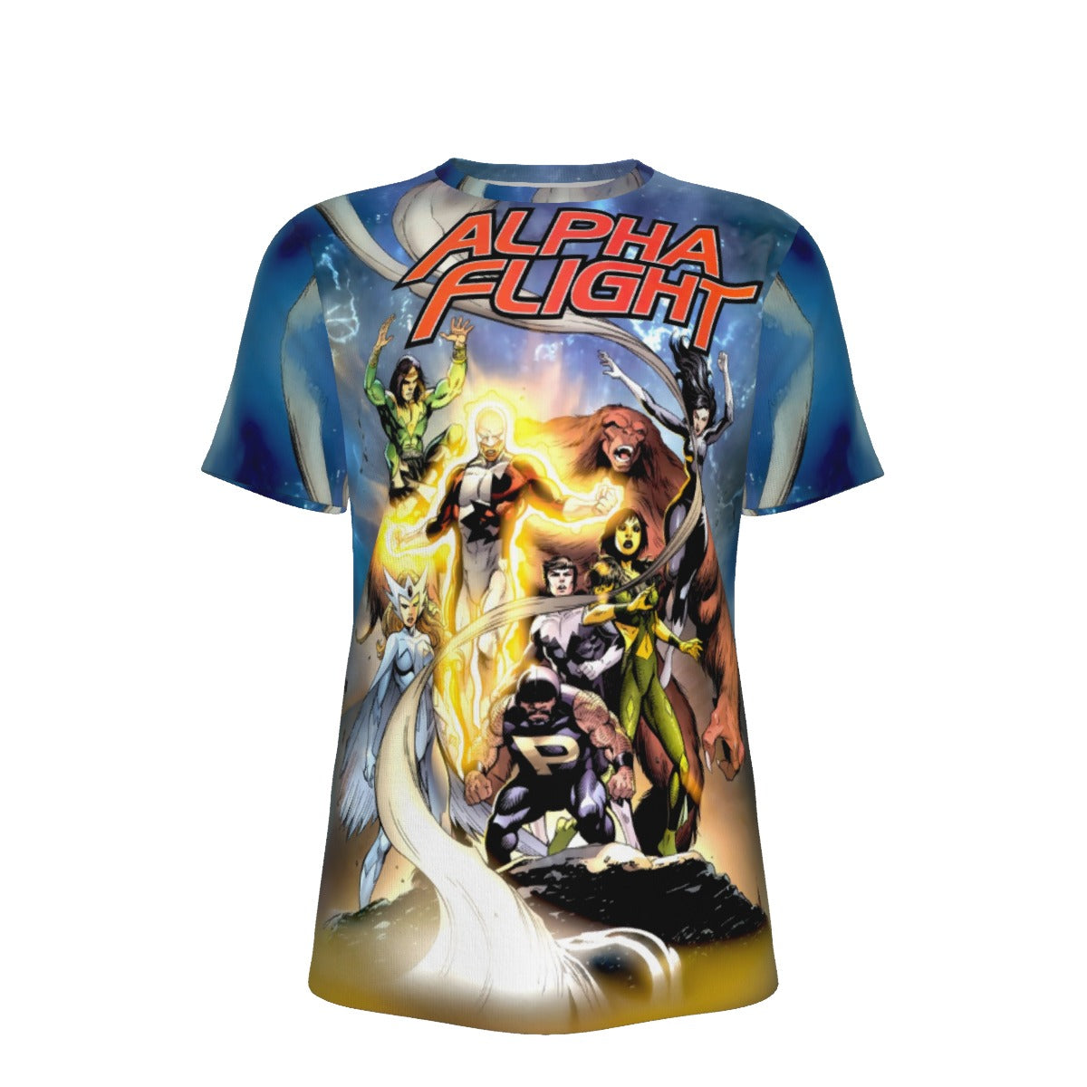 ALPHA FLIGHT FEAR ITSELF 6 OVER PRINT SHIRT AND TANK TOP
