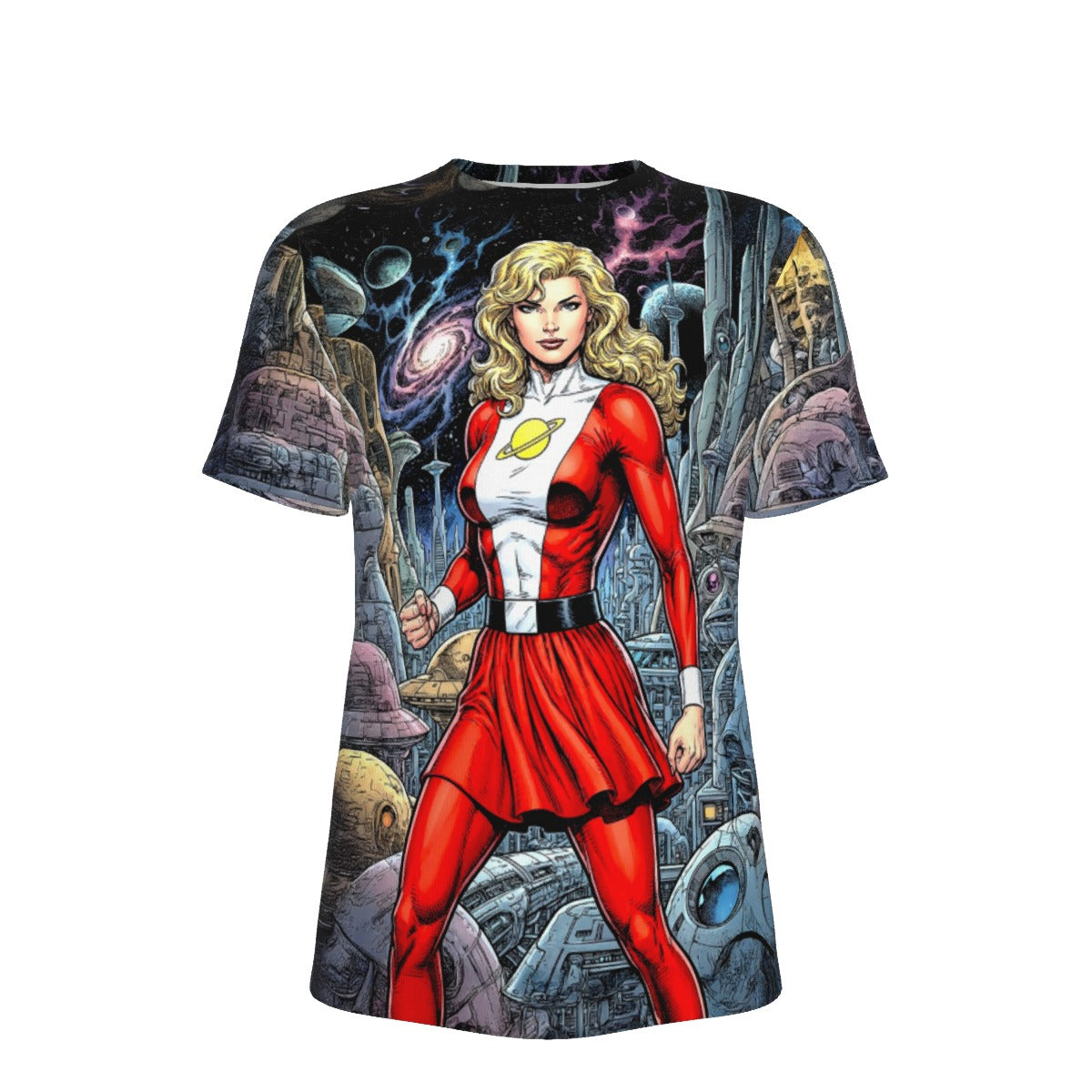 SATURN GIRL CLASSIC READY OVER PRINT SHIRT AND TANK TOP - ORIGINAL ART
