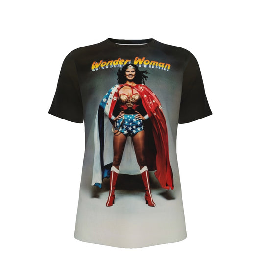 LYNDA CARTER TV WONDER WOMAN PHOTO VAR ALL OVER PRINT SHIRT AND TANK TOP
