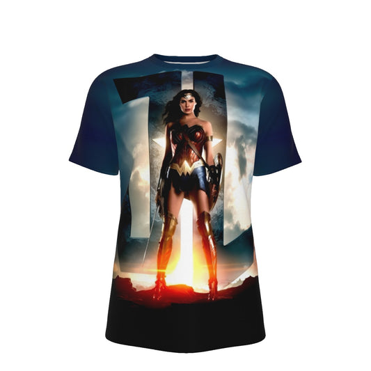 JL WONDER WOMAN MOVIE POSTER ALL OVER PRINT SHIRT AND TANK TOP