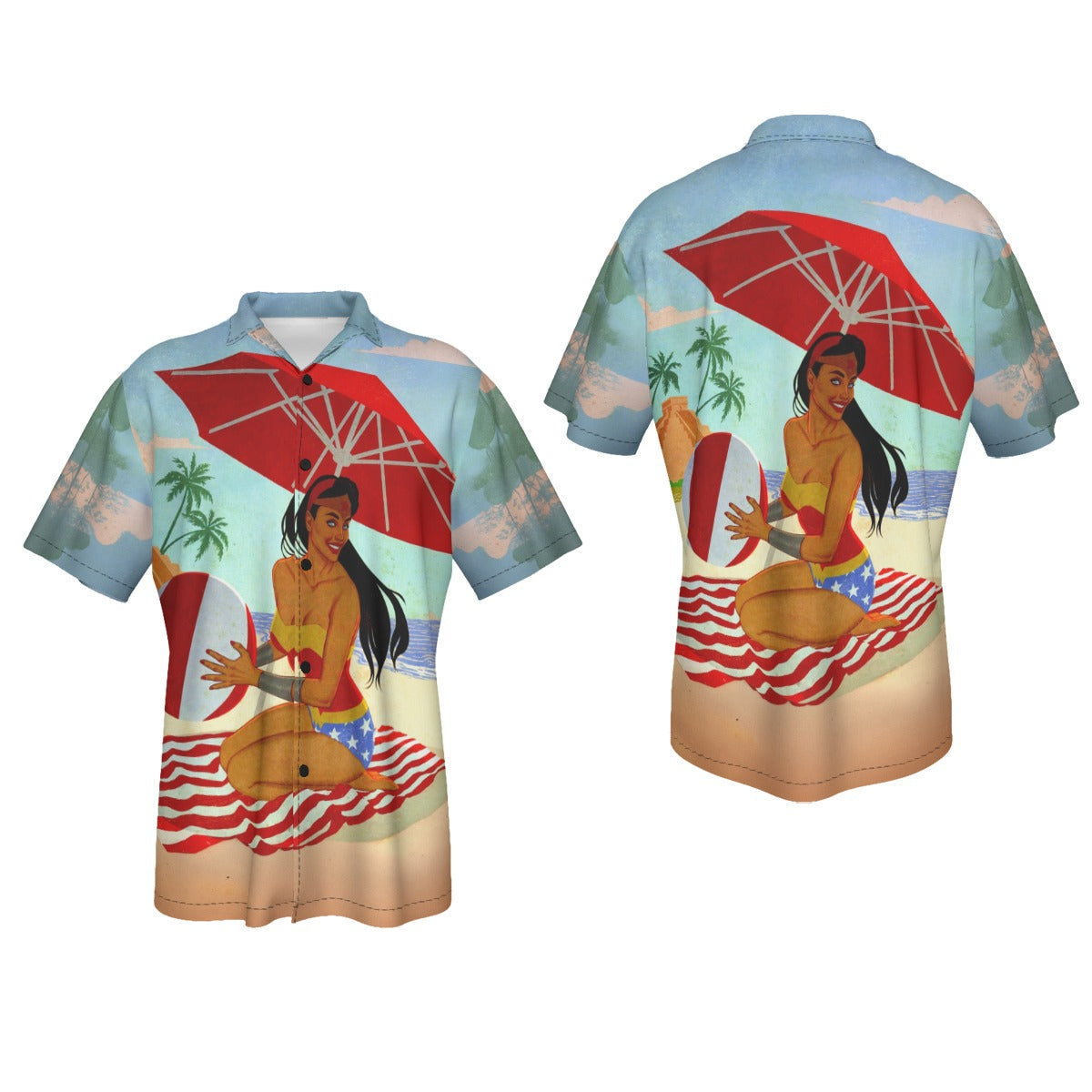 WONDER WOMAN PIN UP All Over Print Shirt & Tank Top- JENNY FRISON ART