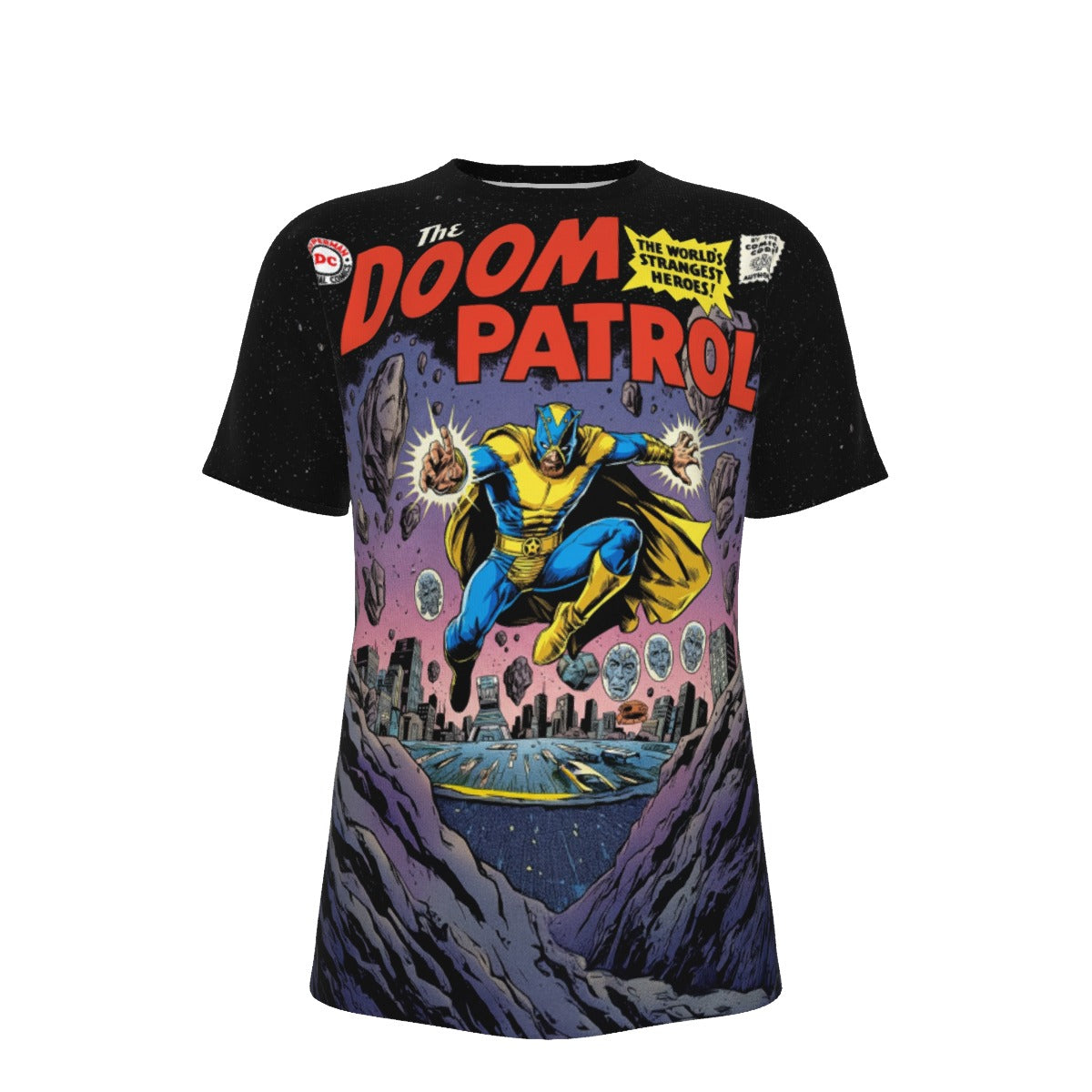 MENTO READY DOOM PATROL 91.5 COVER MOCK UP READY OVER PRINT SHIRT AND TANK TOP