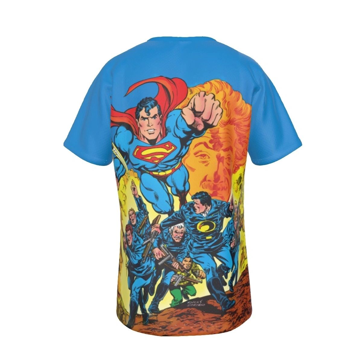 DC COMICS PRESENTS 6 COVER ALL OVER PRINT SHIRT AND TANK -SUPERMAN BLACKHAWK