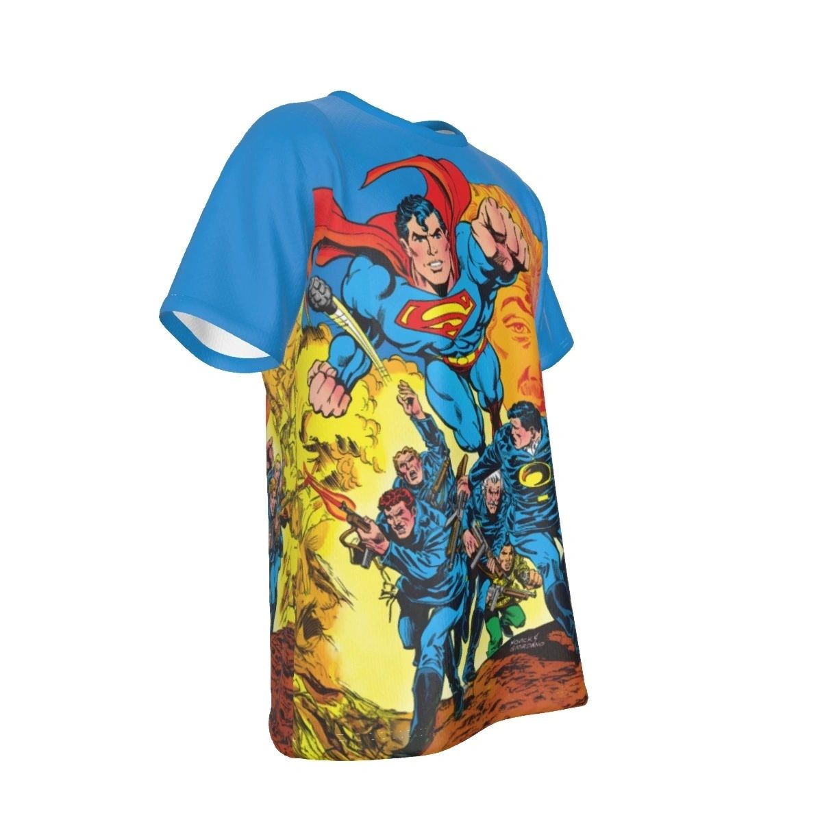 DC COMICS PRESENTS 6 COVER ALL OVER PRINT SHIRT AND TANK -SUPERMAN BLACKHAWK
