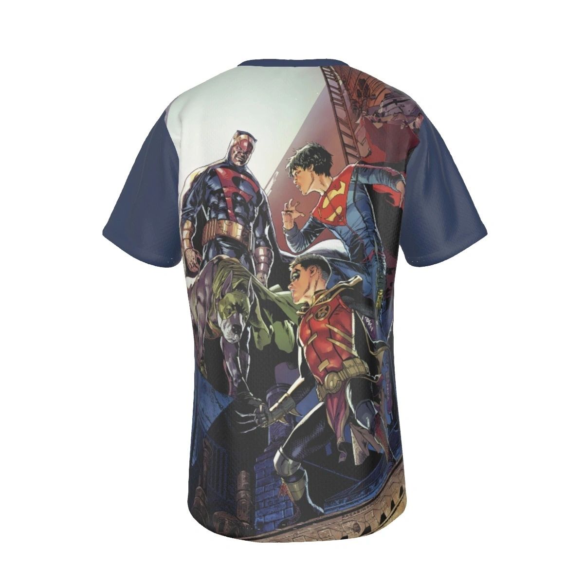 SUPERSONS MEEET DYNOMUTT COVER ALL OVER PRINT SHIRT AND TANK - BLUE FALCON