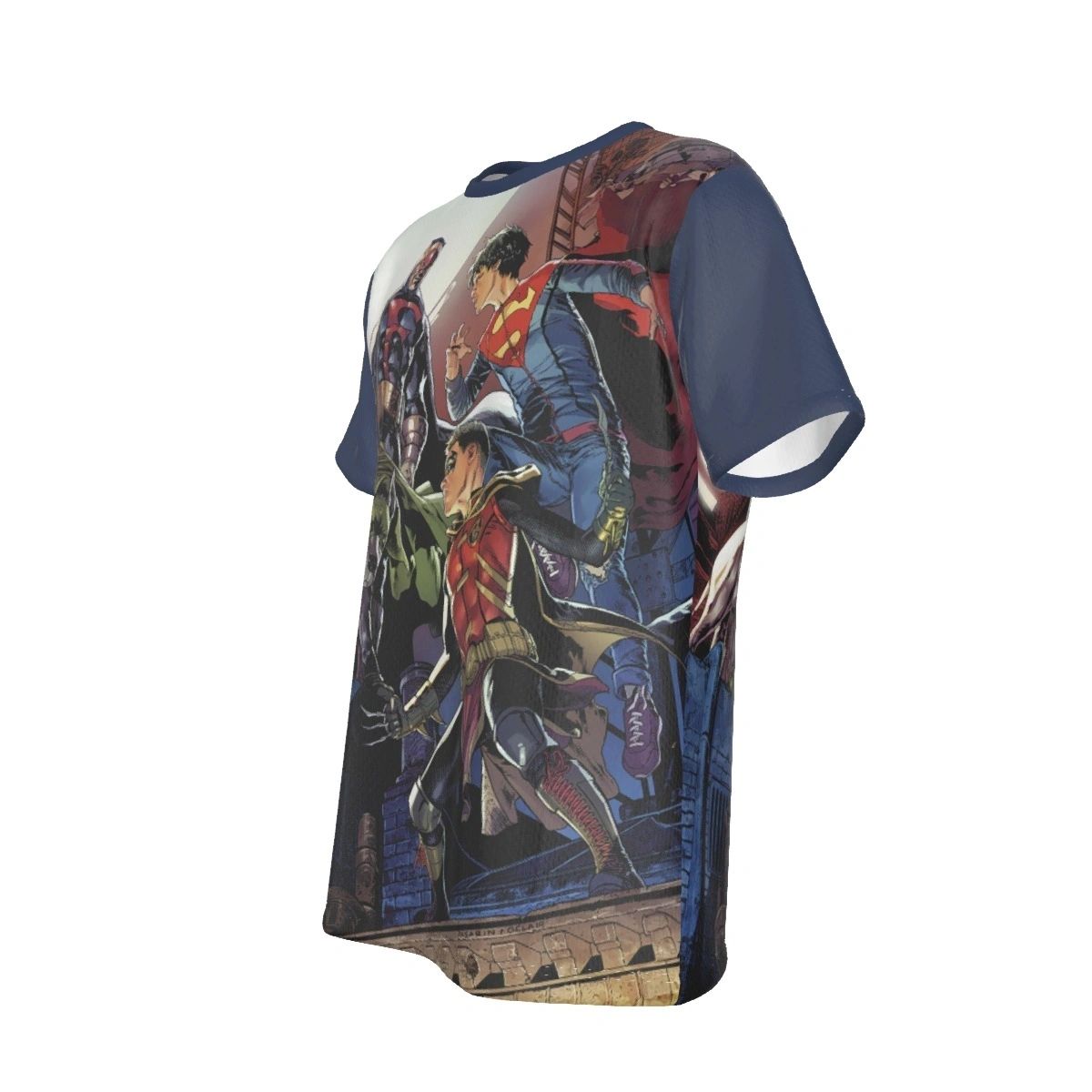 SUPERSONS MEEET DYNOMUTT COVER ALL OVER PRINT SHIRT AND TANK - BLUE FALCON