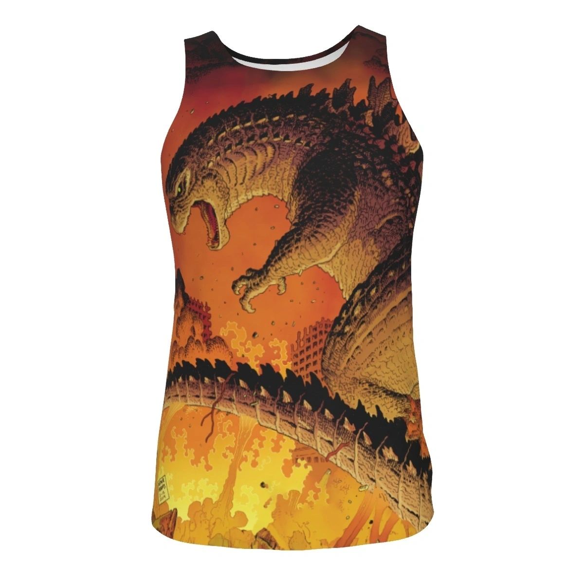 GODZILLA 1 ALL OVER PRINT SHIRT AND TANK- ARTHUR ADAMS ART