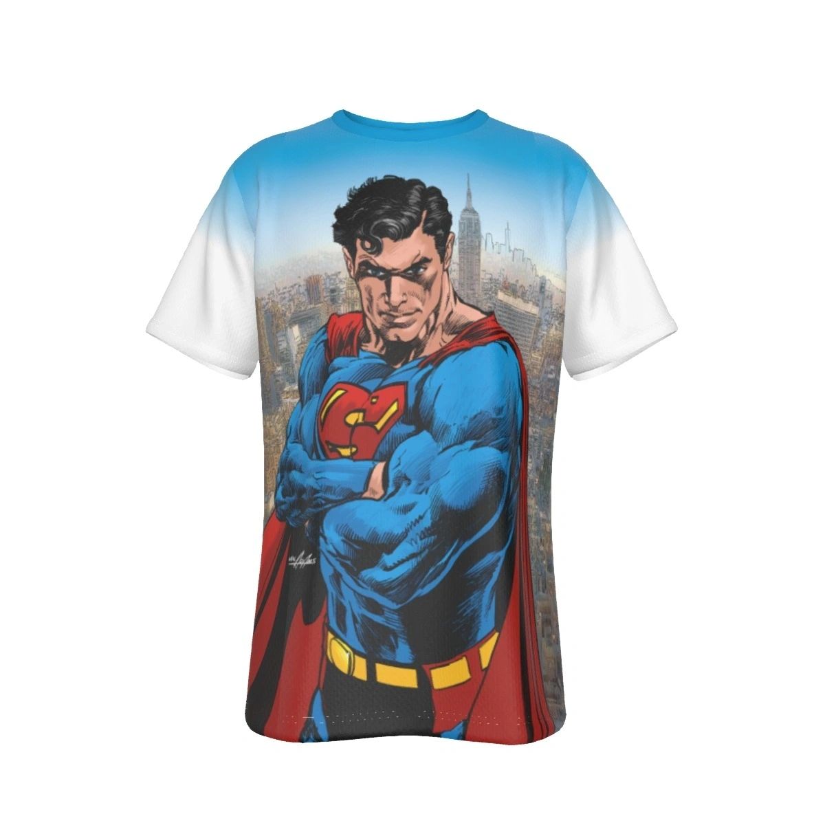 SUPERMAN (FOLDED ARMS) ALL OVER PRINT SHIRT AND TANK BY NEAL ADAMS