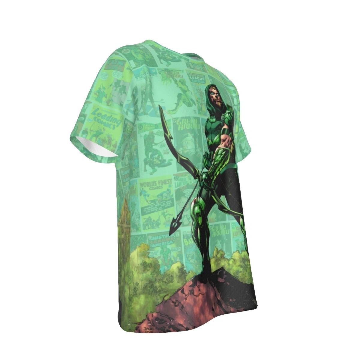 GREEN ARROW TPB COVER ALL OVER PRINT SHIRT AND TANK - JIM LEE ART