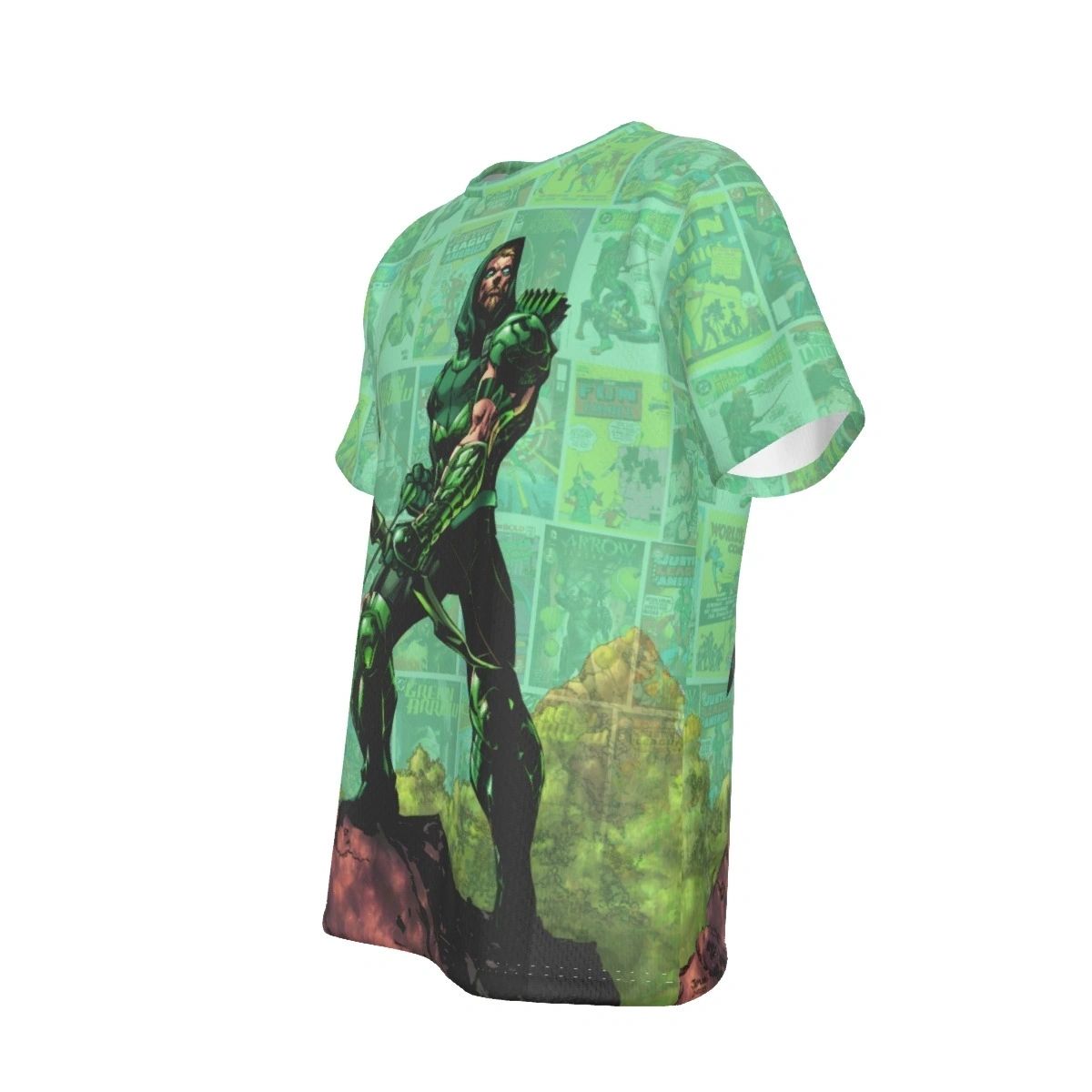 GREEN ARROW TPB COVER ALL OVER PRINT SHIRT AND TANK - JIM LEE ART