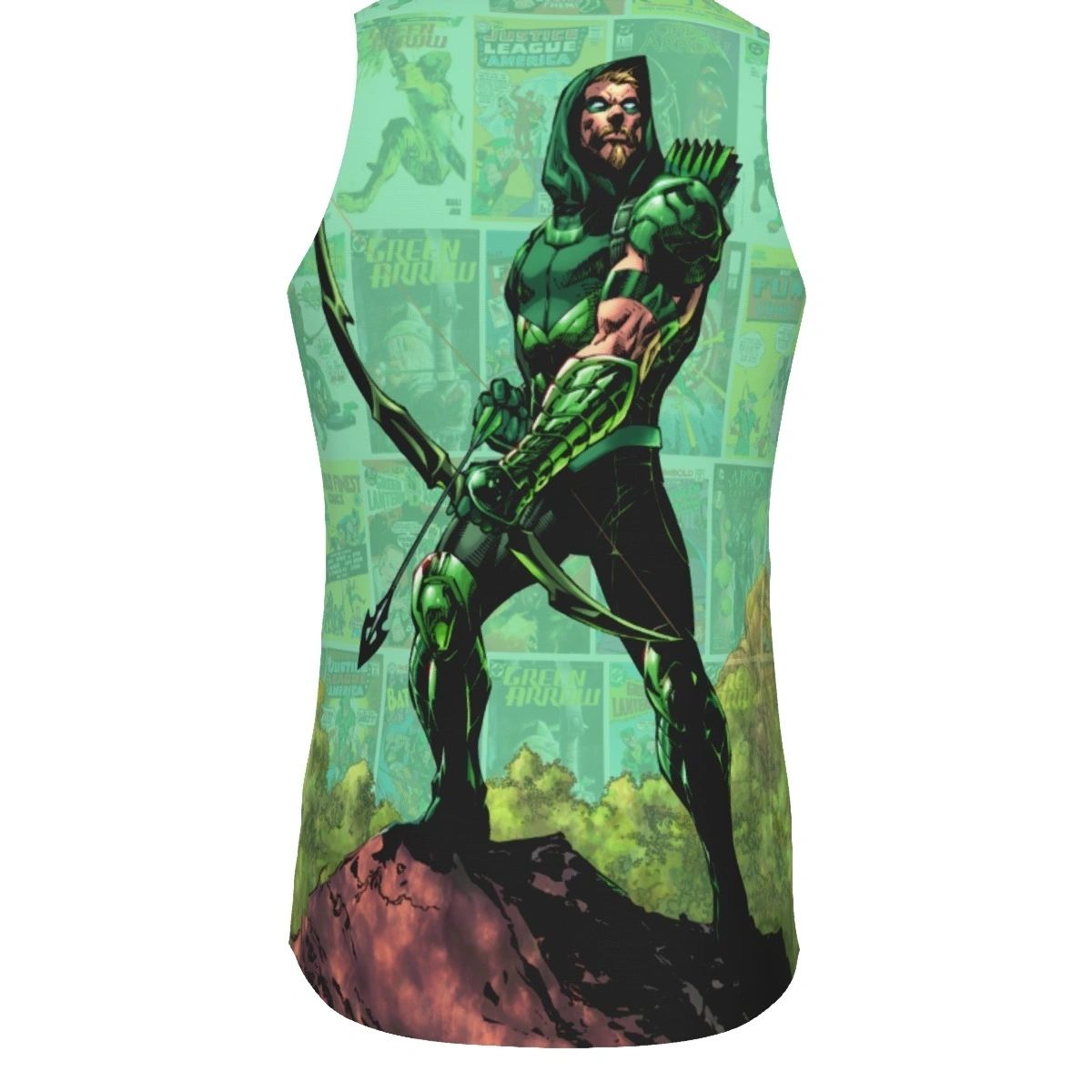 GREEN ARROW TPB COVER ALL OVER PRINT SHIRT AND TANK - JIM LEE ART