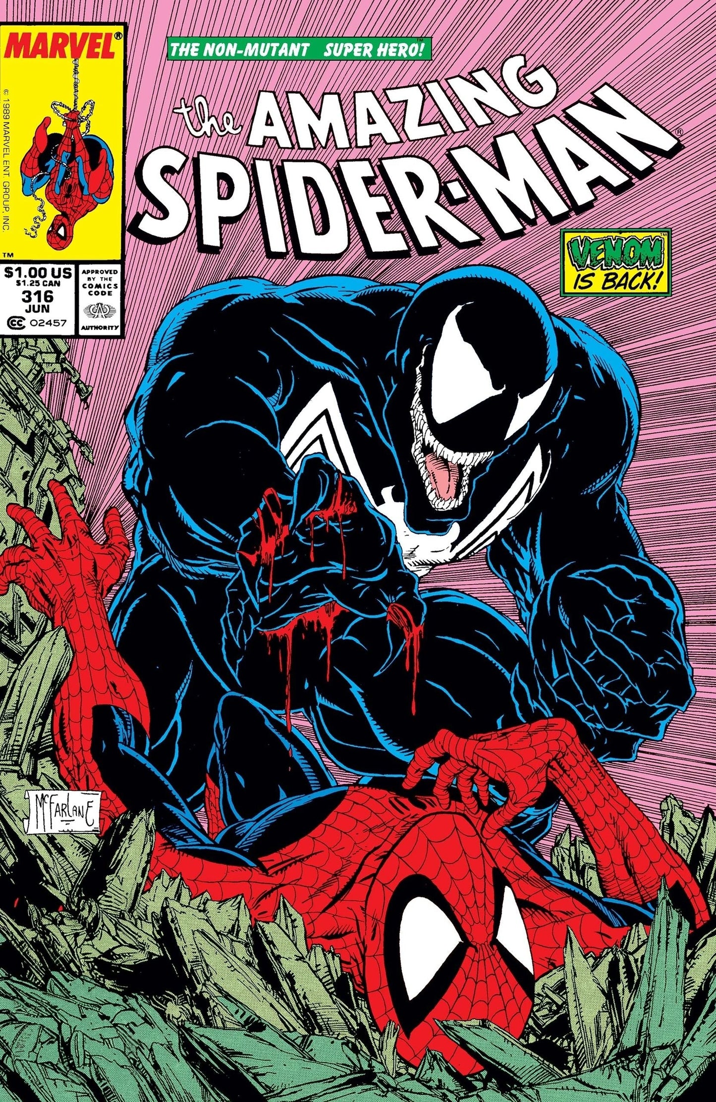 SPIDERMAN 316 ALL OVER PRINT SHIRT-VENOM