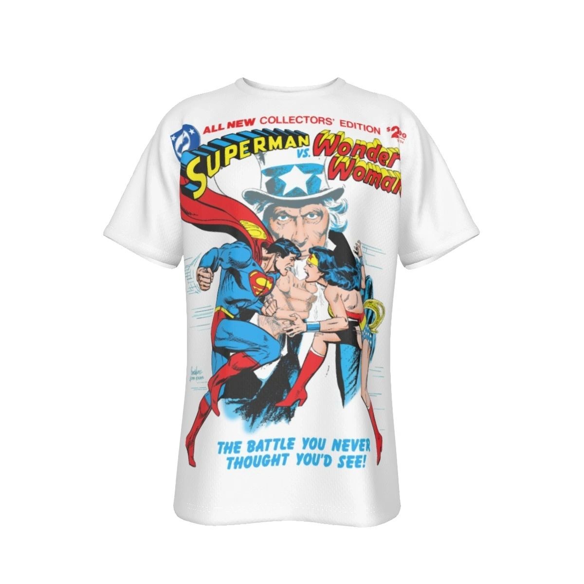 SUPERMAN VS WONDER WOMAN ALL OVER PRINT SHIRT AND TANK - JOSÉ LUIS GARCÍA-LÓPEZ ART