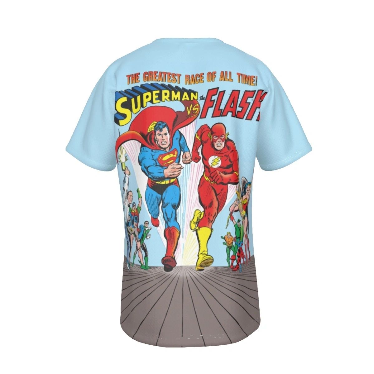 SUPERMAN VS FLASH RACE ALL OVER PRINT SHIRT AND TANK - JOSÉ LUIS GARCÍA-LÓPEZ ART