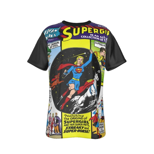 ACTION 334 OVER PRINT SHIRT AND TANK- SUPERGIRL - SUPERPETS- LEGION