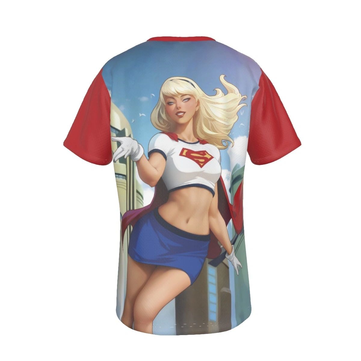 SUPER GIRL ALL OVER PRINT SHIRT AND TANK TOP - STANLEY ARTGEM LAU ART