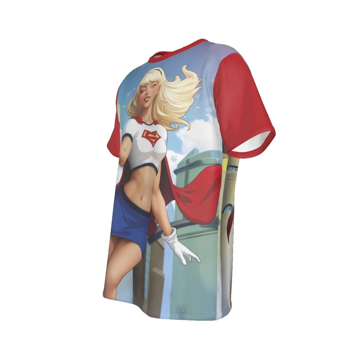 SUPER GIRL ALL OVER PRINT SHIRT AND TANK TOP - STANLEY ARTGEM LAU ART