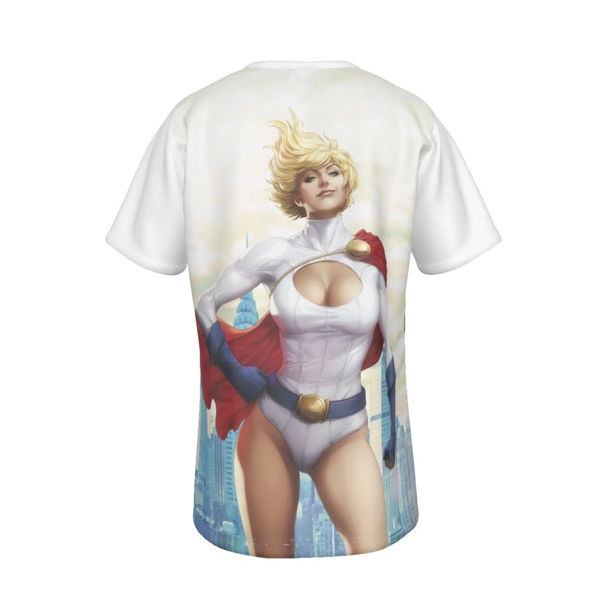 POWER GIRL ALL OVER PRINT SHIRT AND TANK TOP - STANLEY ARTGEM LAU ART