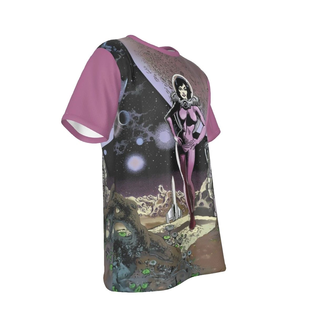 STRANGE WORLDS OF SCI FI ALL OVER PRINT SHIRT - WALLY WOOD ART