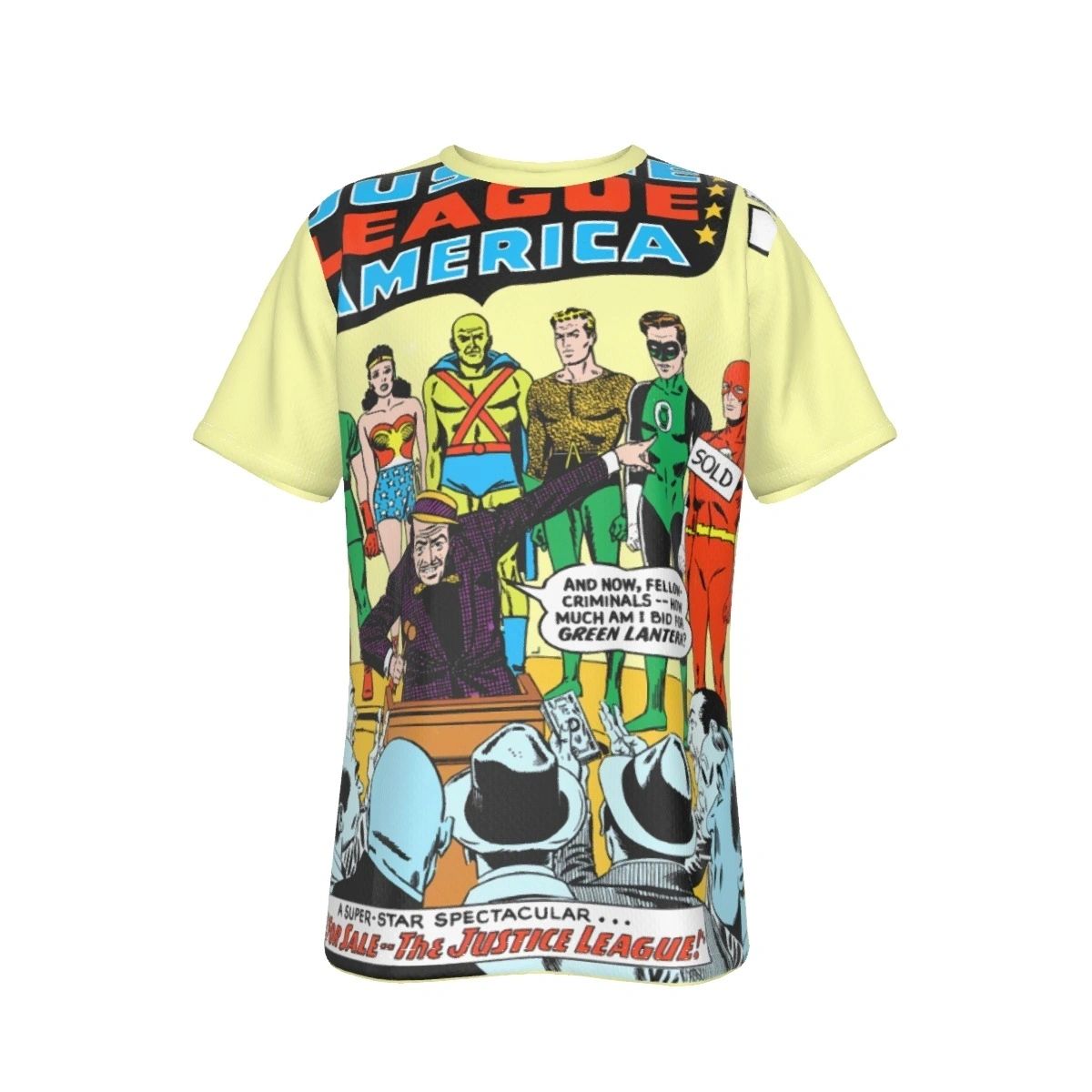 JLA 8 COVER ALL OVER PRINT SHIRT AND TANK-JLA FROM THE BEGINNING 11th Appearance