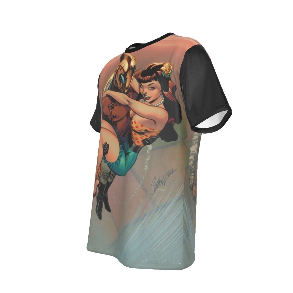 ROCKETEER PINUP ALL OVER PRINT SHIRT AND TANK